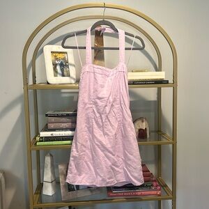 Purple linens blend halter dress